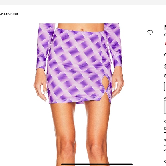 Songof Style Madelynn Mini Skirt in Gianni Check Purple (NWT) - Picture 1 of 5